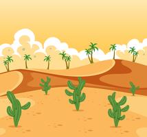 A beautiful desert landscape vector