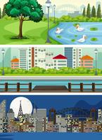 Set of urban view vector