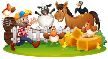 Farm animals vector