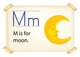 Una letra m para la luna vector