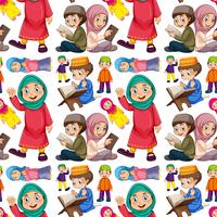 Seamless muslim vector