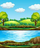 A nature water view vector