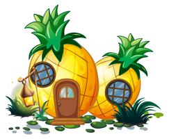 Pineapple house in garden vector