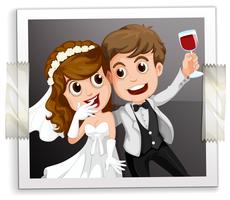 Wedding photo vector