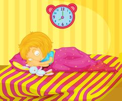 Girl sleeping vector