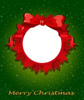 A round christmas template vector