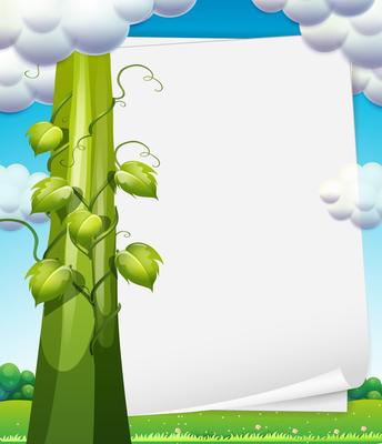 Banner with beanstalk