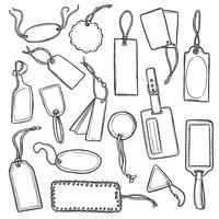 Tags Sketch Set vector