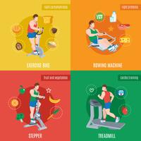 Exercise Machines Set vector