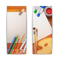 Drawing Banners Vertical vector