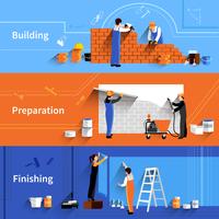 Worker Banner Set vector