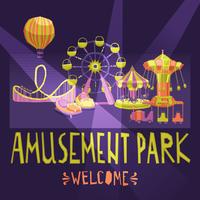 Amusement Park Poster vector