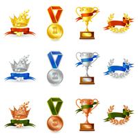 Set of awards and medals vector
