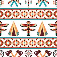 Ethnic border pattern design vector