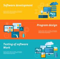 Program Development Banner Set vector