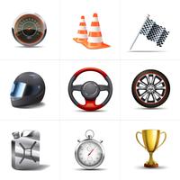 Racing Icons Set vector