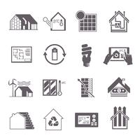 Energy Saving House Icon vector