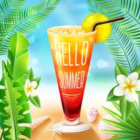 Summer Design With Cocktail vector
