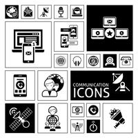 Communication Icons Black