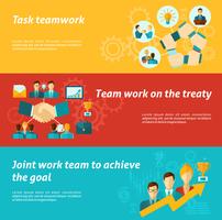 Teamwork Banner Set vector