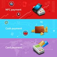 Payment Banners Set vector