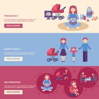 Motherhood Banner Set vector