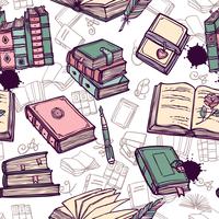 Books Seamless Pattern vector