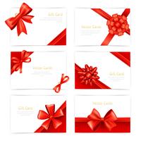 Set de tarjetas de regalo vector