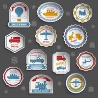 Delivery Stickers Set vector