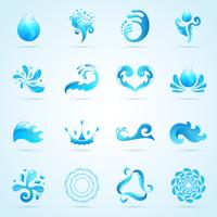 Iconos de gotas de agua vector