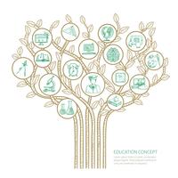 Concepto de árbol de educación