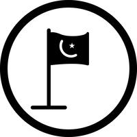 Vector icono de bandera islámica