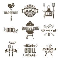 Barbecue And Grill Labels vector