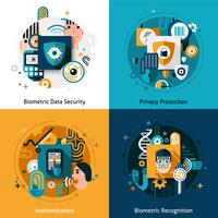 Biometric Authentication Set vector