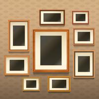 Picture Frames On Wall vector