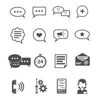 Chat Icon Black vector