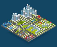 Isometric City Illustration vector