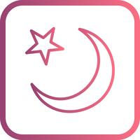 Vector icono de luna creciente