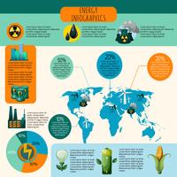 Conjunto de infografías de energía vector