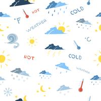 Seamless weather forecast pattern vector