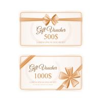 Conjunto de tarjetas de regalo elegante vector