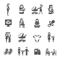 Conjunto de iconos de maternidad