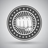Clenched fist icon vector