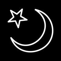 Vector Crescent Moon Icon