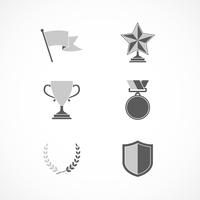 Game winning awards and recognition signs vector