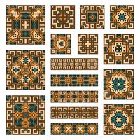 Set collections of geometrical borders and tiles