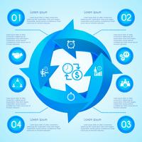 Circle arrow infographic vector