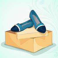 Zapatillas de ballet azul de mujer casual vector