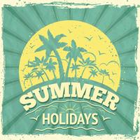 Cartel de vacaciones de verano vector