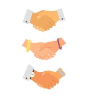 Business handshake iconset vector